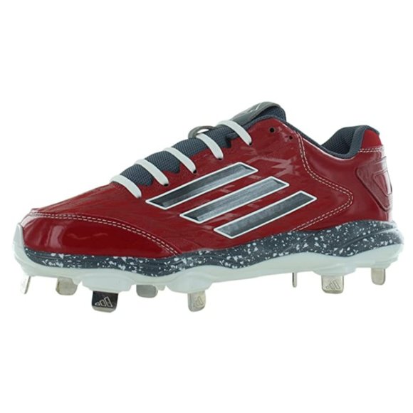 adidas Power Alley 2 Women's Softball Cleats - Red/Grey - Size 8.5 - New - Picture 2 of 4